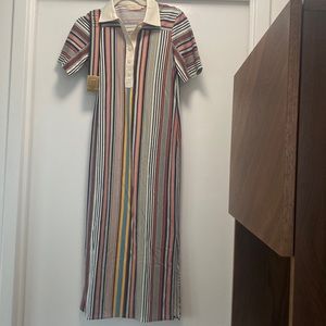 Tory Burch Striped Polo Dress with belt